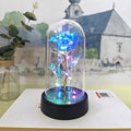 Rose Éternelle sous Cloche en Verre – Lumière LED Magique – Cadeau Saint-Valentin & Mariage