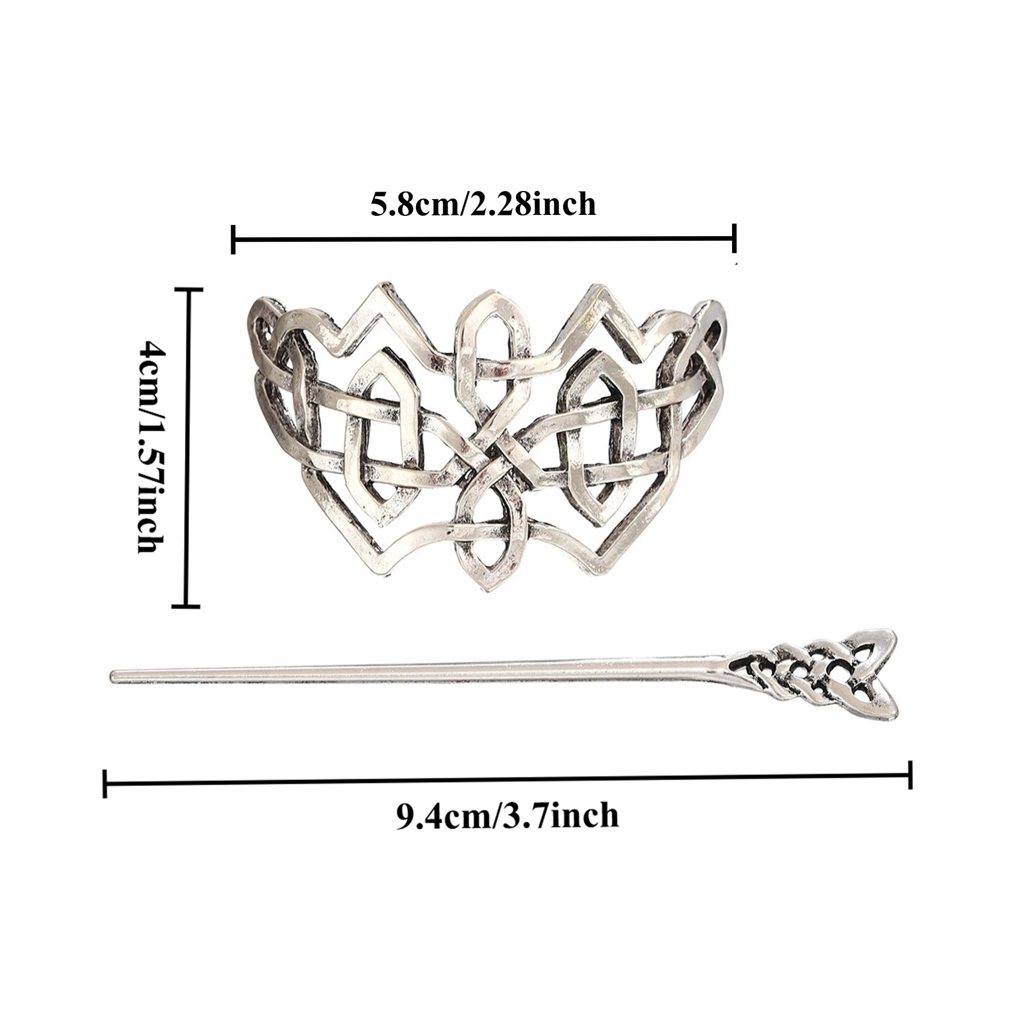 Épingle à cheveux nœud celtique irlandais, accessoire tendance et polyvalent, style viking rétro norvégien