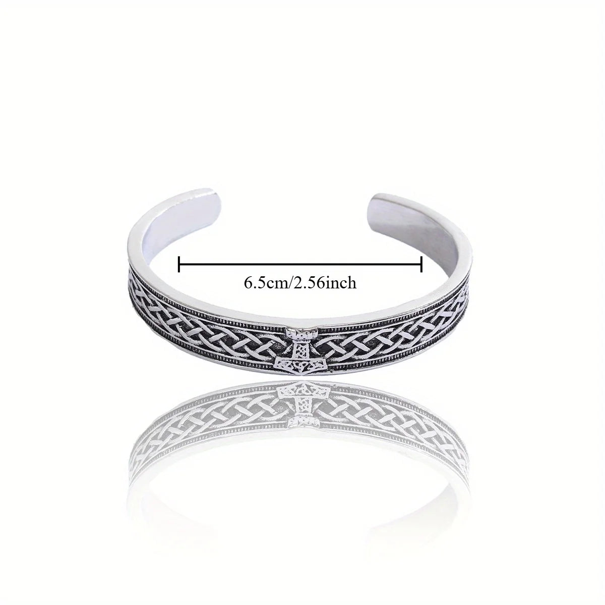 Bracelet Viking Runique — Jonc Acier Inoxydable • Runes & Nœuds Celtiques • Homme & Femme