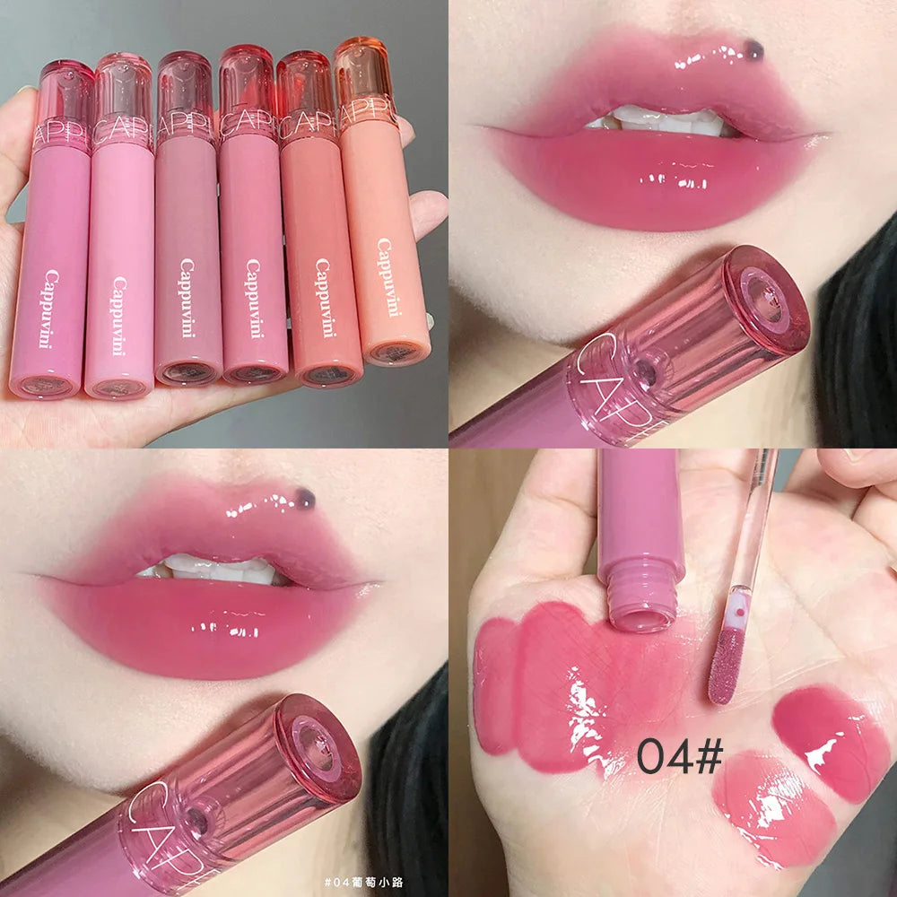 Gloss Liquide Cappuvini — Lèvres Miroir Ultra-Brillantes • Longue Tenue • 4 Teintes