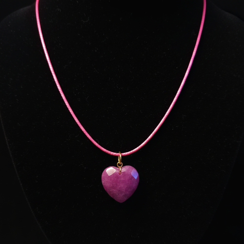 Collier Cœur – Fond Noir