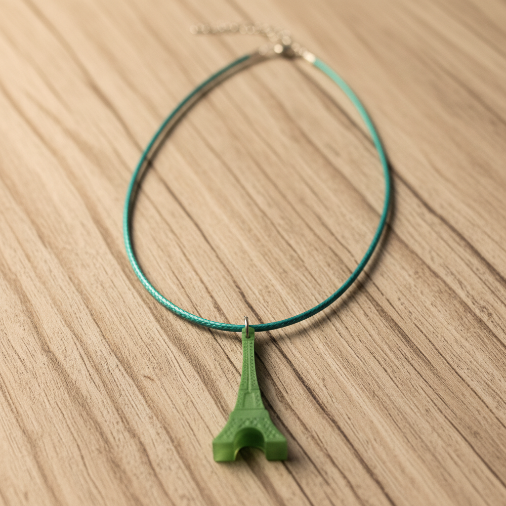 Collier Tour Eiffel – Fond Bois
